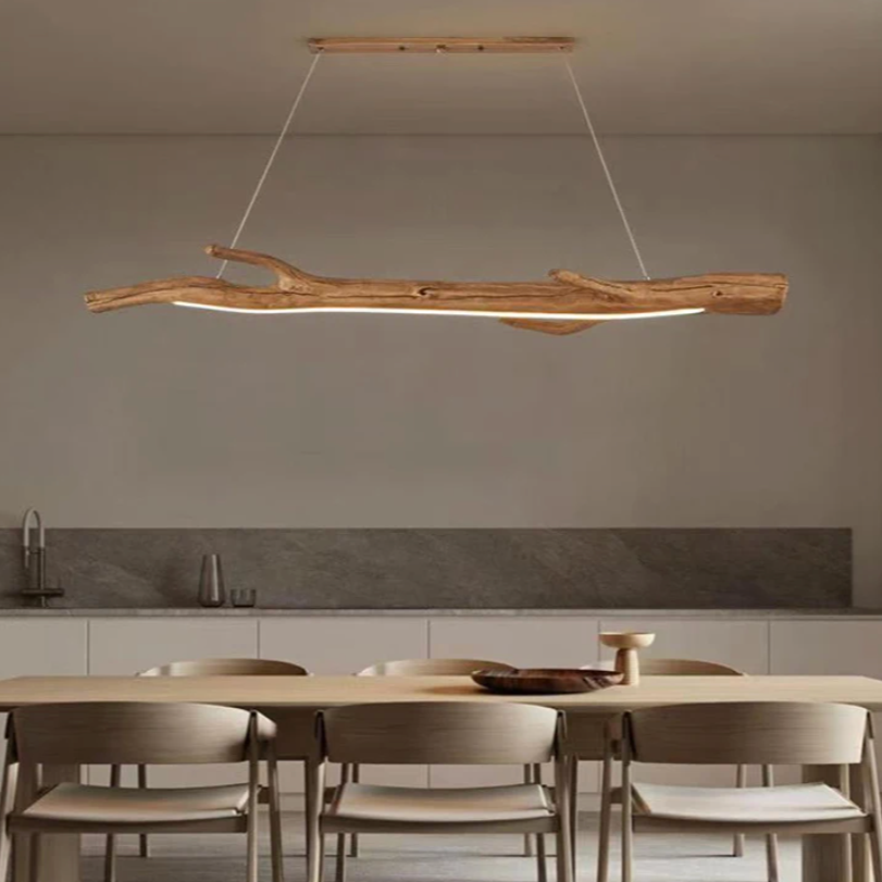 By Husted Vintage-stil harpikslysekrone med gren og justerbar ledning
