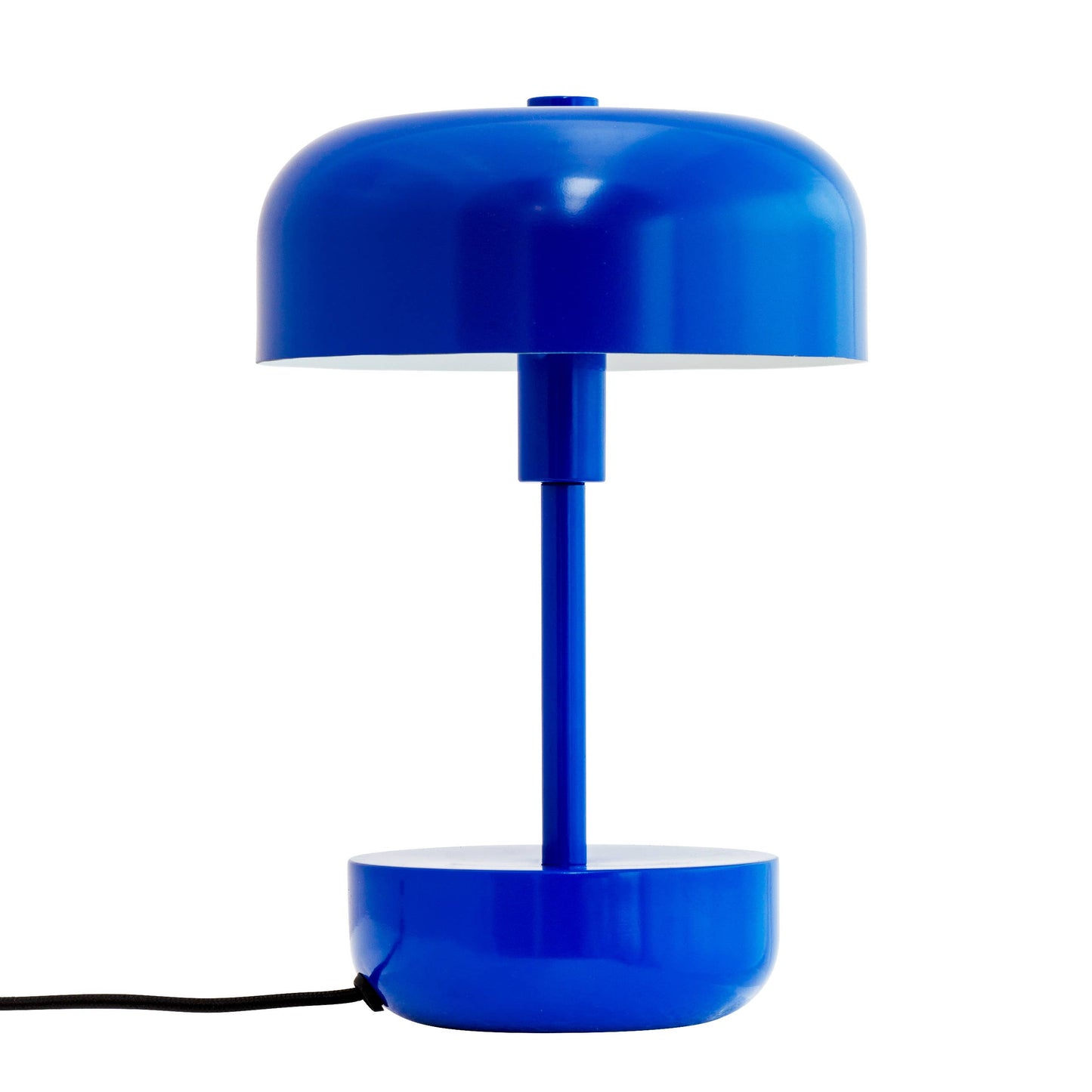 Byhusted Haipot blå bordlampe